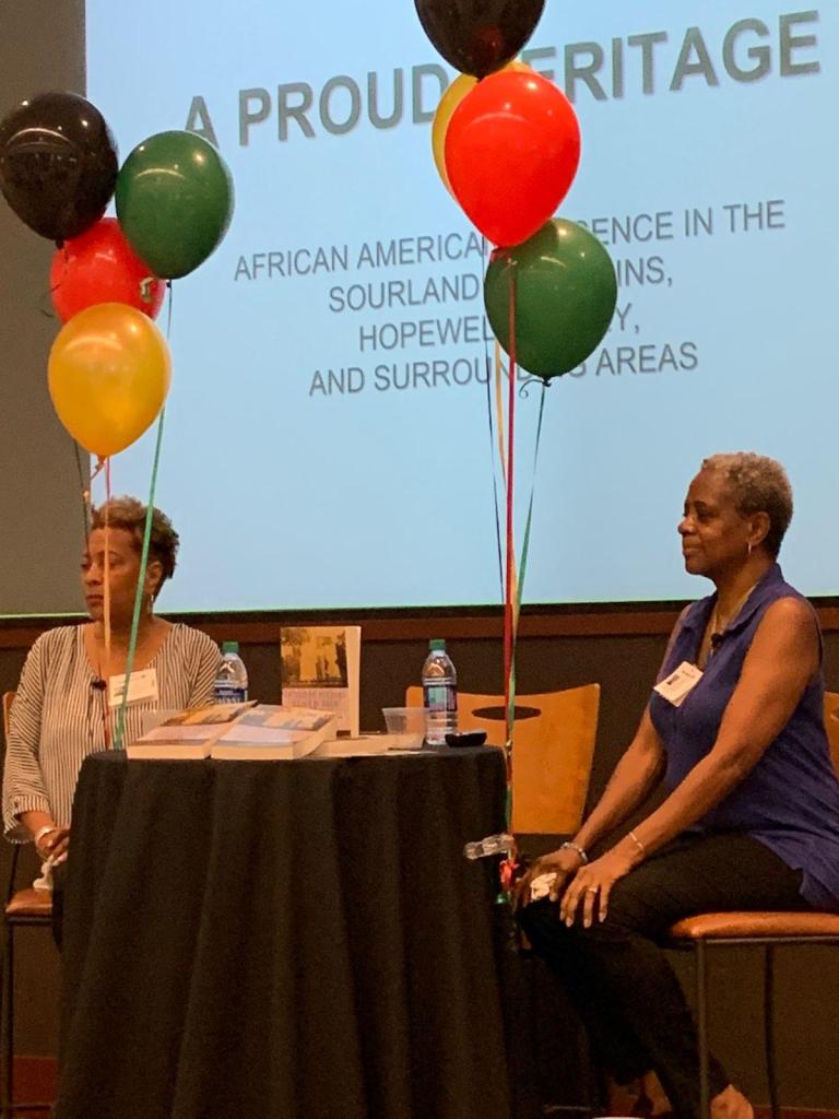 Beverly Mills and Elaine Buck at Bank of America in Pennington, NJ, June 2019